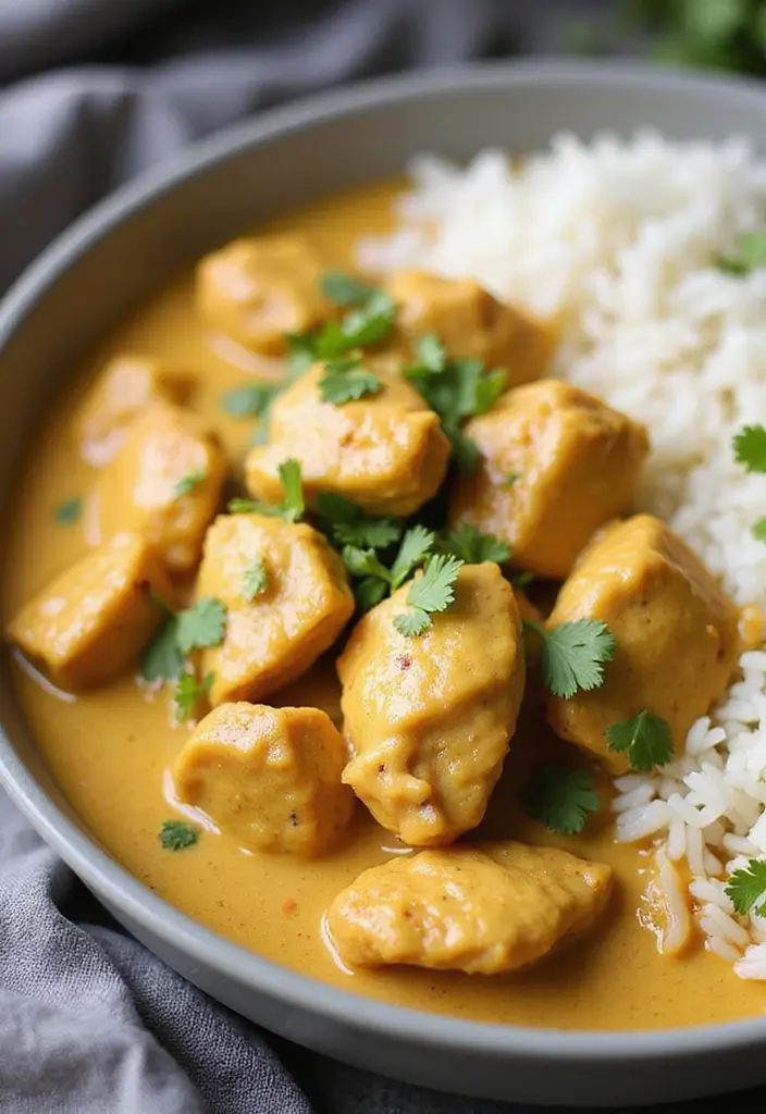 27 Sauces for Chicken and Rice Recipes That Complete the Dish - 8. Coconut Curry Sauce