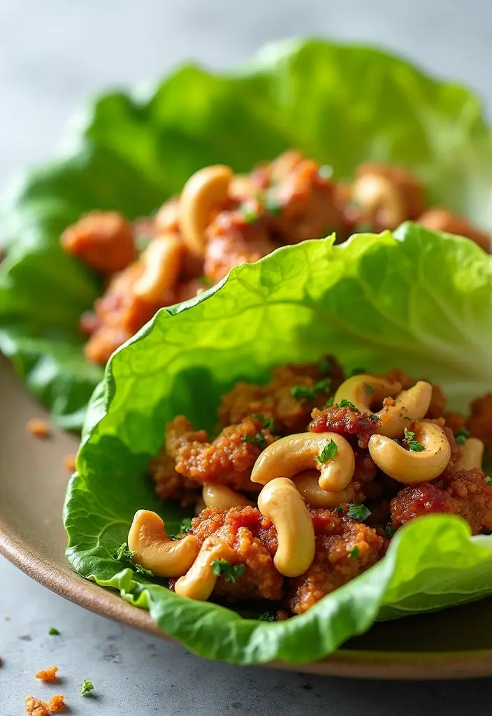 30 Sheet Pan Cashew Chicken Recipes That Are Fast & Flavorful - 12. Cashew Chicken Lettuce Wraps