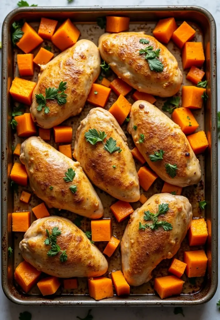 30 Sheet Pan Cashew Chicken Recipes That Are Fast & Flavorful - 28. Cashew Chicken with Squash