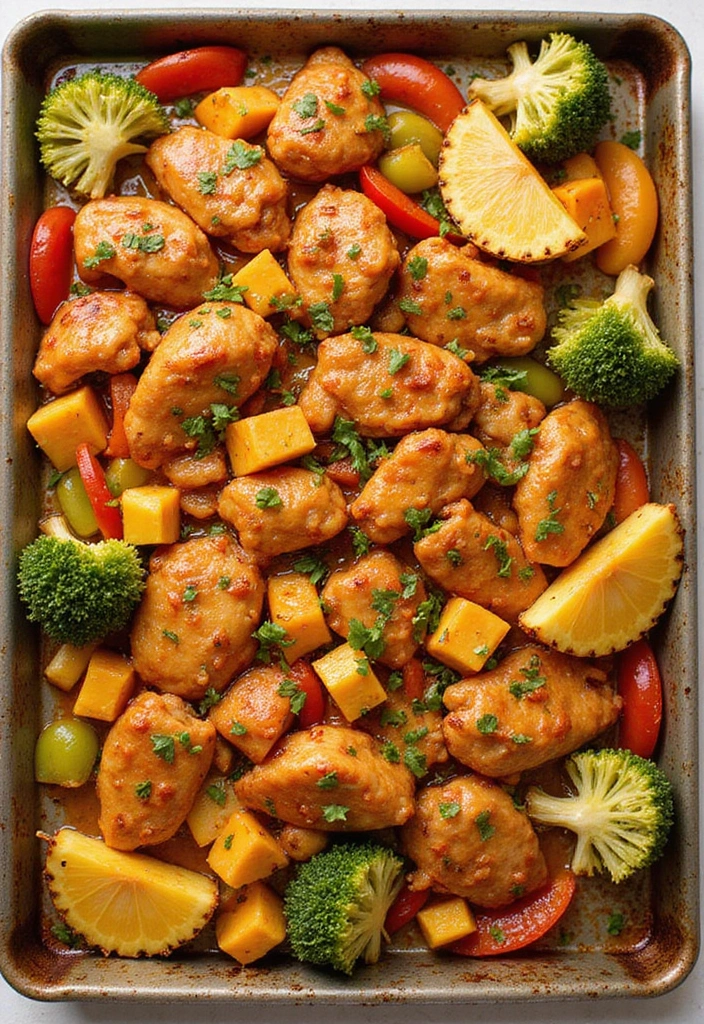 30 Sheet Pan Cashew Chicken Recipes That Are Fast & Flavorful - 4. Sweet and Sour Cashew Chicken