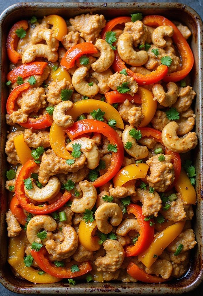 30 Sheet Pan Cashew Chicken Recipes That Are Fast & Flavorful - 6. Orange Cashew Chicken Stir-Fry