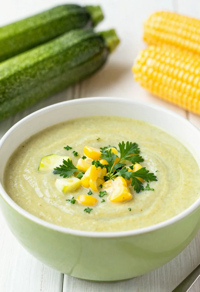 15 Busy Day Soup Recipes: Quick Easy Comfort - 14. Zucchini and Corn Soup 1