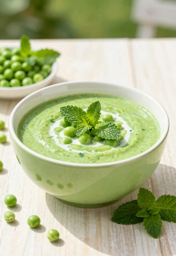 15 Busy Day Soup Recipes: Quick Easy Comfort - 15. Pea and Mint Soup 1