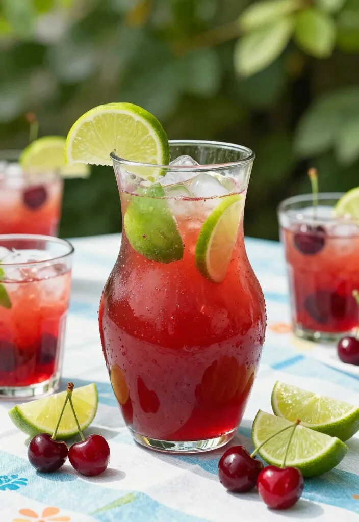 15 Fruit Punch Recipes Non Alcoholic Fun and Refreshing - 10. Cherry Limeade Punch 1
