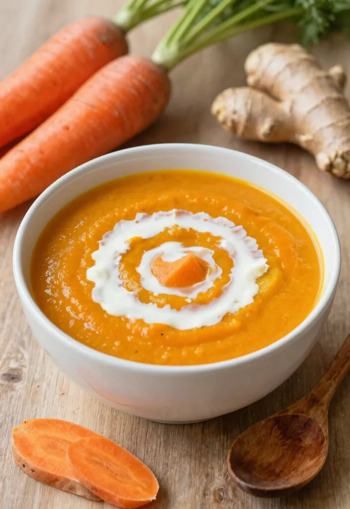 15 Gluten Free Soup Recipes: Cozy Wholesome Bowls - 11. Carrot Ginger & Turmeric Soup 1
