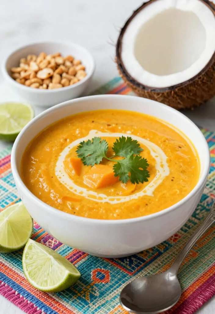 15 Gluten Free Soup Recipes: Cozy Wholesome Bowls - 4. Thai Coconut & Sweet Potato Soup 1