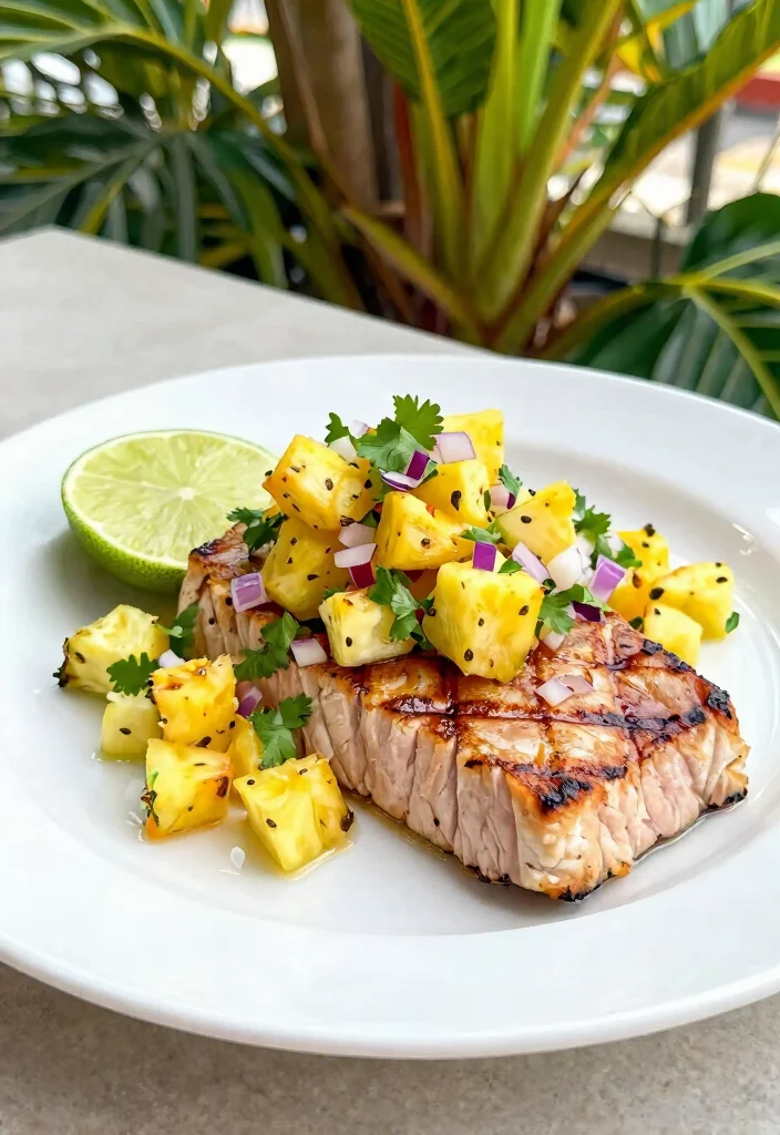 15 Grilled Tuna Steak Recipes: Simple, Fresh, and Delicious - 6. Tropical Grilled Tuna with Pineapple Salsa 1