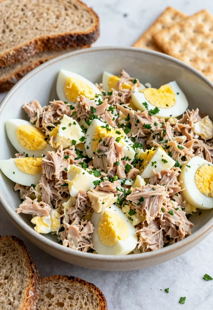 16 Canned Tuna Recipes for Healthy, Quick Protein Meals - 15. Tuna and Egg Salad 1