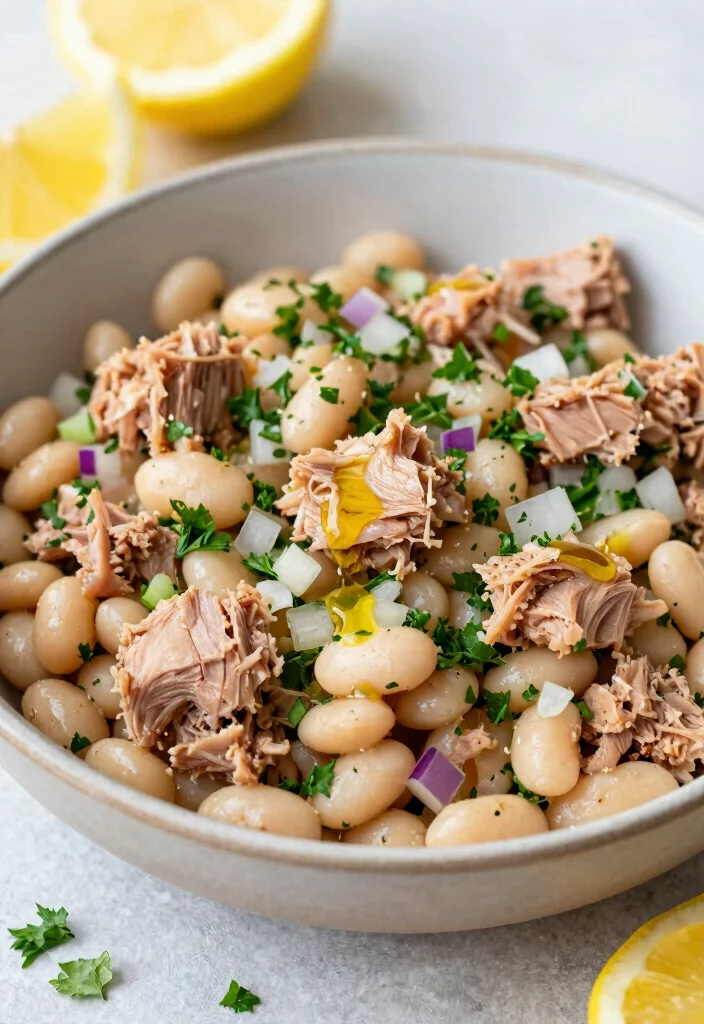 16 Canned Tuna Recipes for Healthy, Quick Protein Meals - 4. Tuna and White Bean Salad 1
