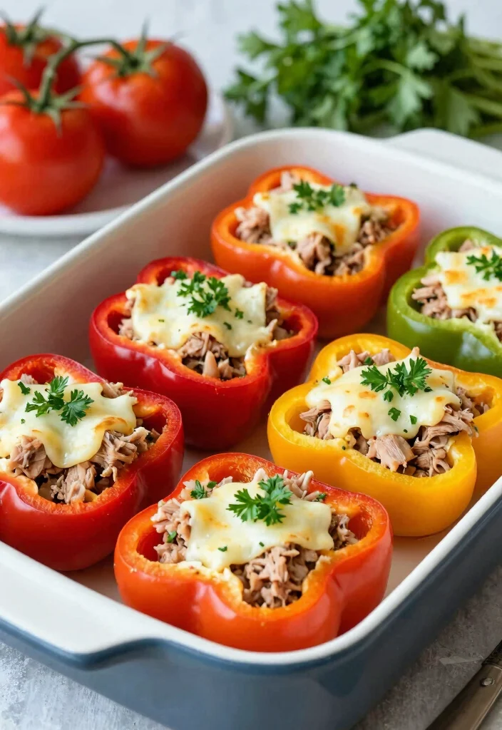 16 Canned Tuna Recipes for Healthy, Quick Protein Meals - 9. Tuna Stuffed Peppers 1
