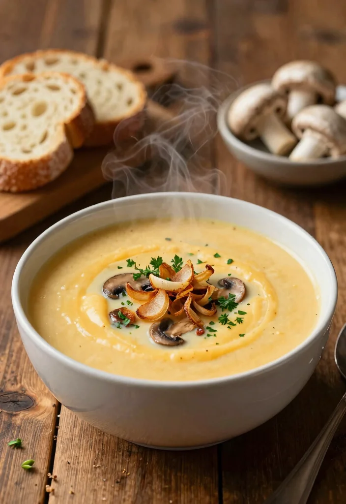 16 Cheddar Cheese Soup Recipes Smooth Cozy Bowls - 10. Cheddar Mushroom Soup 1