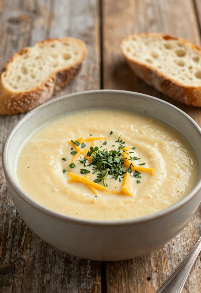 16 Cheddar Cheese Soup Recipes Smooth Cozy Bowls - 12. Cheddar Garlic Soup 1