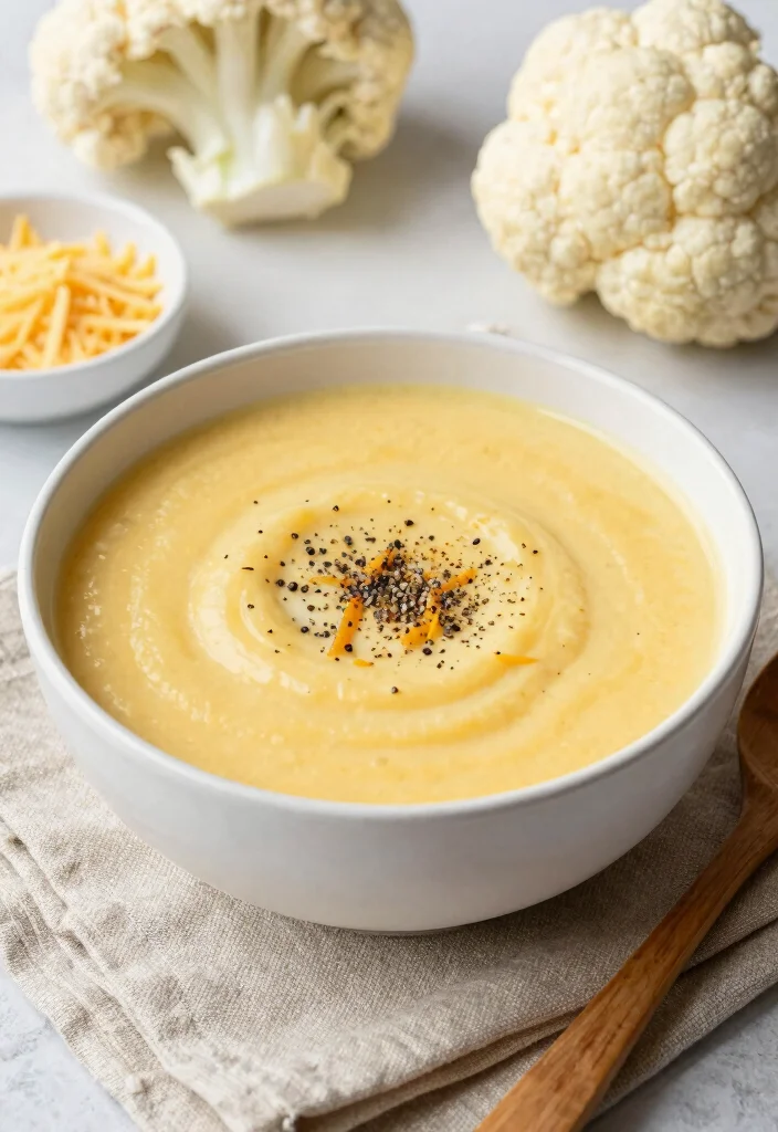 16 Cheddar Cheese Soup Recipes Smooth Cozy Bowls - 5. Cheddar Cauliflower Soup 1