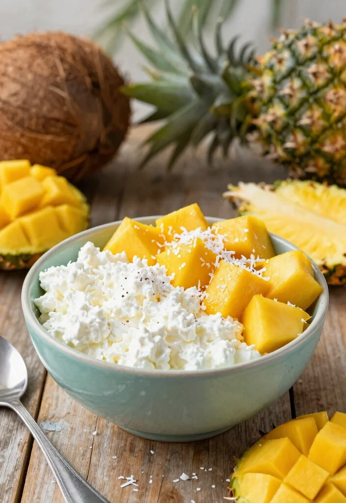 16 Cottage Cheese Recipes for Healthy High-Protein Meals - 1. Tropical Cottage Cheese Bowl 1