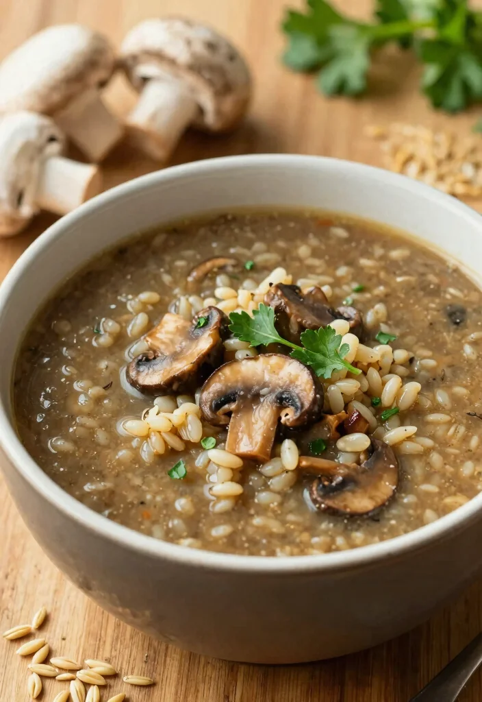 16 Dutch Oven Soup Recipes for Deep Flavor One Pot Meals - 3. Savory Mushroom and Barley Soup 1