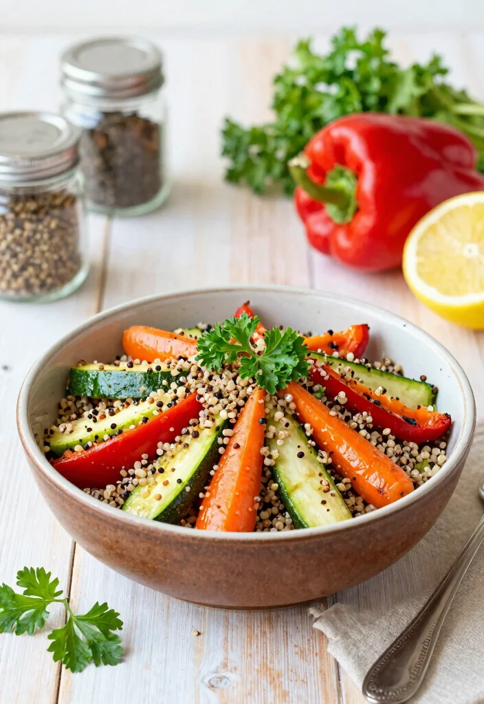 16 Gluten Free Healthy Recipes Easy Everyday Meals - 1. Quinoa Salad with Roasted Vegetables 1