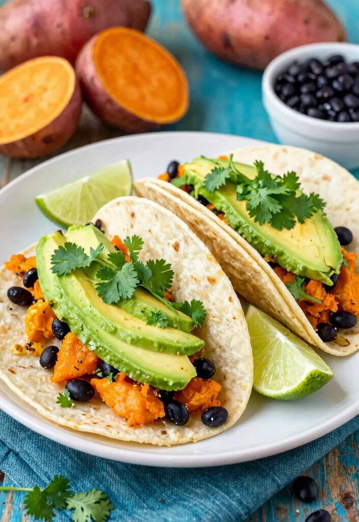 16 Gluten Free Healthy Recipes Easy Everyday Meals - 2. Sweet Potato and Black Bean Tacos 1