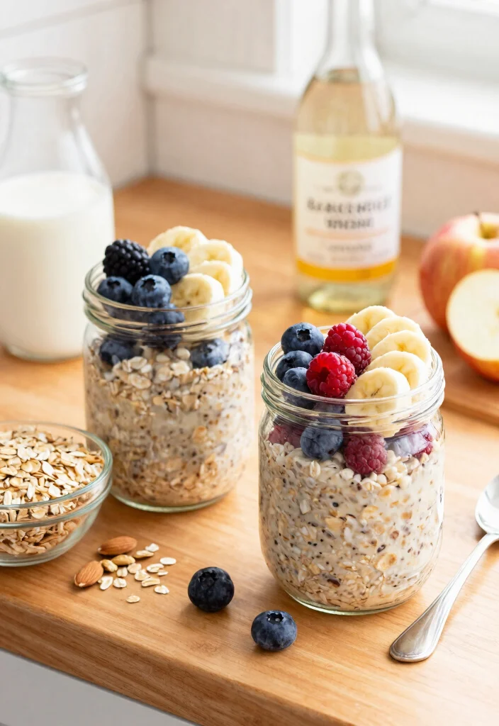 17 Apple Cider Vinegar Recipes for Everyday Wellness - 9. Apple Cider Vinegar Overnight Oats 1