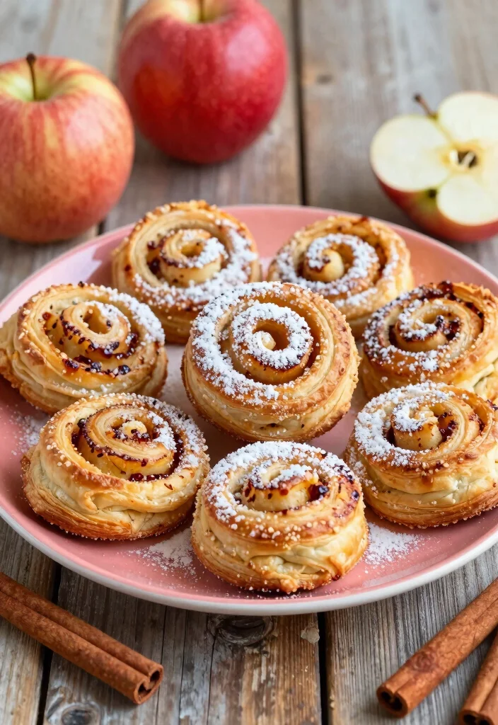 17 Apple Puff Pastry Recipes: Flaky, Quick, and Delicious - 9. Spiced Apple Puff Pastry Pinwheels 1
