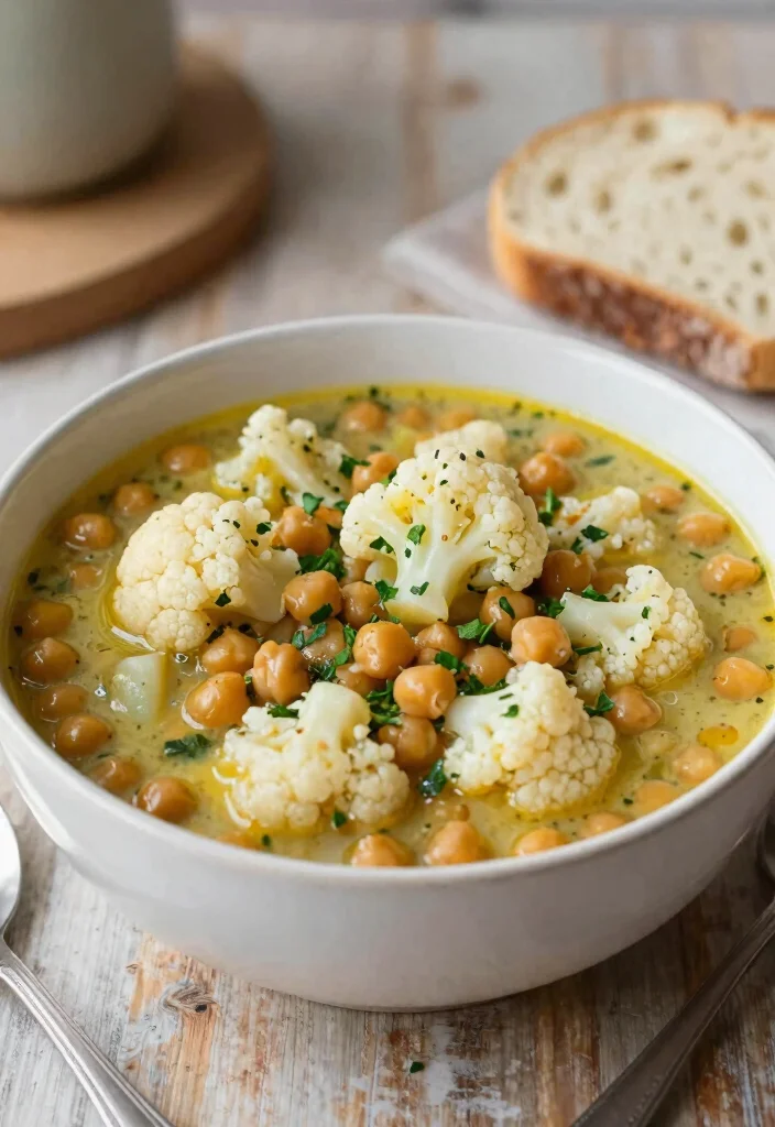 17 Crock Pot Recipes Healthy Simple Slow Cooker Dinners - 12. Cauliflower and Chickpea Stew 1