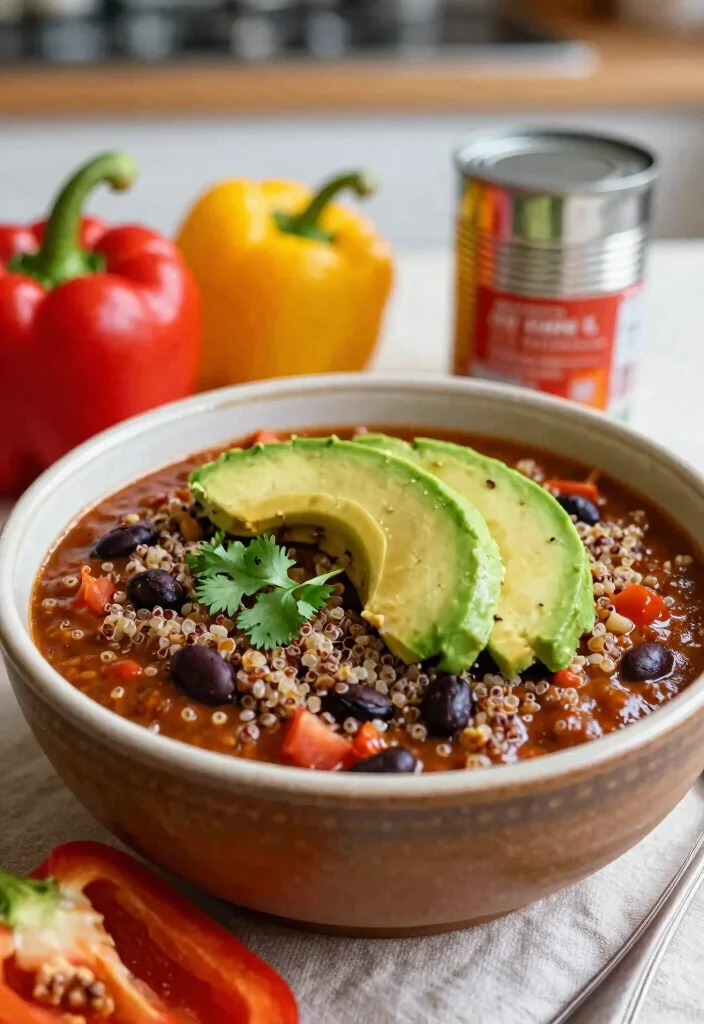 17 Crock Pot Recipes Healthy Simple Slow Cooker Dinners - 2. Quinoa and Black Bean Chili 1