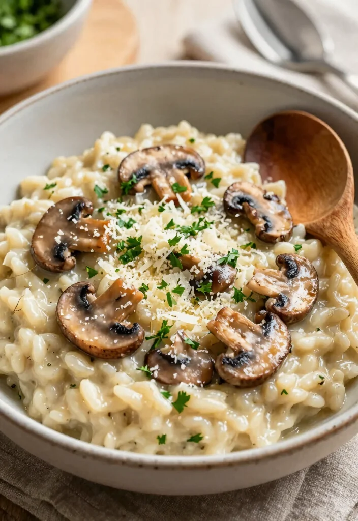 17 Crock Pot Recipes Healthy Simple Slow Cooker Dinners - 9. Creamy Mushroom Risotto 1