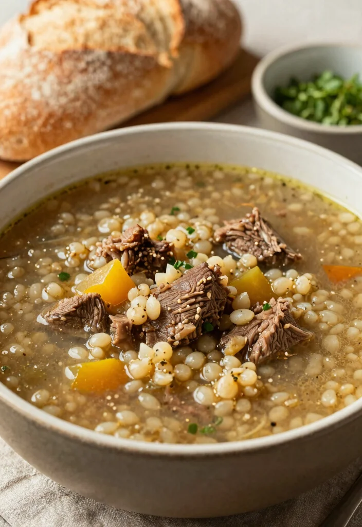 17 Crock Pot Soup Recipes: Simple Slow Simmered Favorites for Healthy Living - 10. Beef and Barley Soup 1