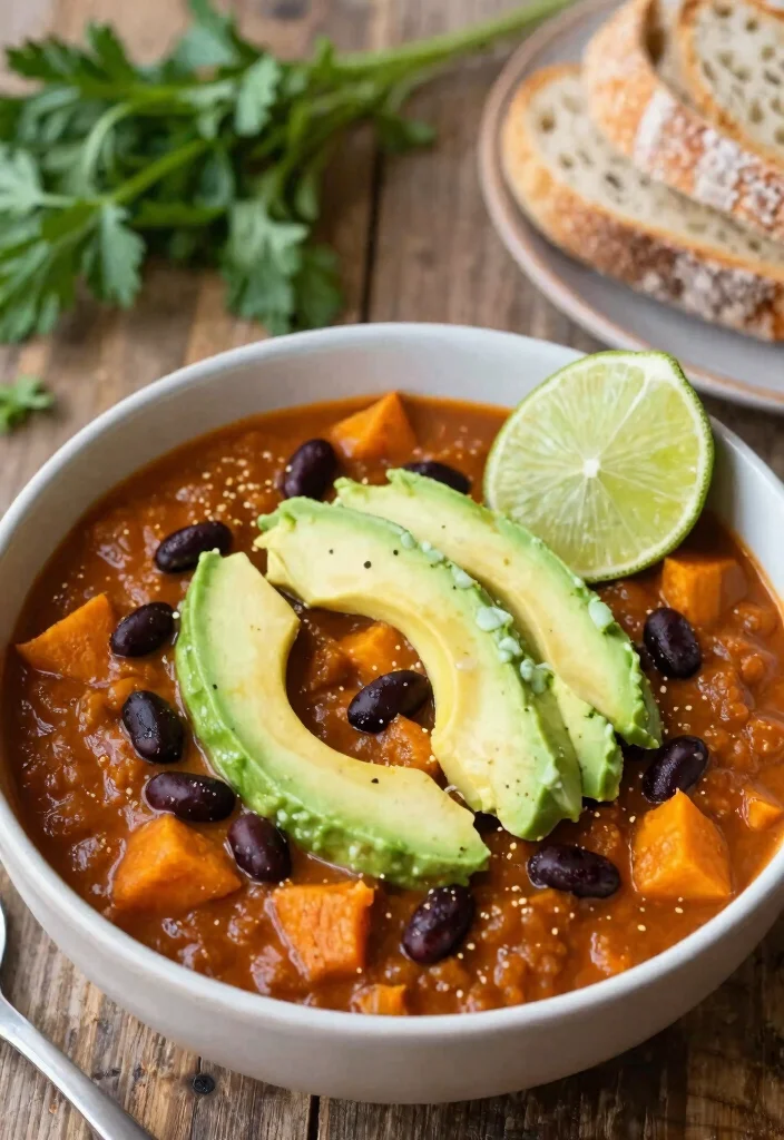 17 Crock Pot Soup Recipes: Simple Slow Simmered Favorites for Healthy Living - 15. Sweet Potato and Black Bean Chili 1