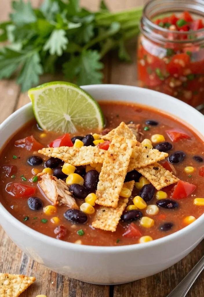 17 Crock Pot Soup Recipes: Simple Slow Simmered Favorites for Healthy Living - 6. Chicken Tortilla Soup 1