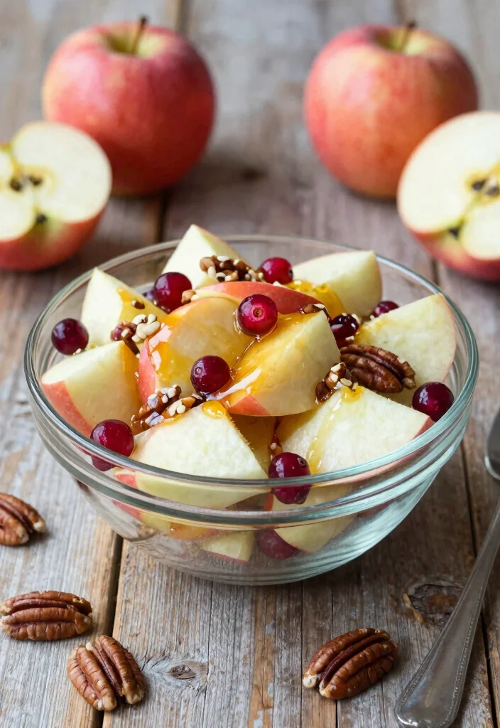 18 Apple Dessert Recipes Easy Sweet Crowd Pleasers - 15. Apple Salad with Cranberries and Pecans 1