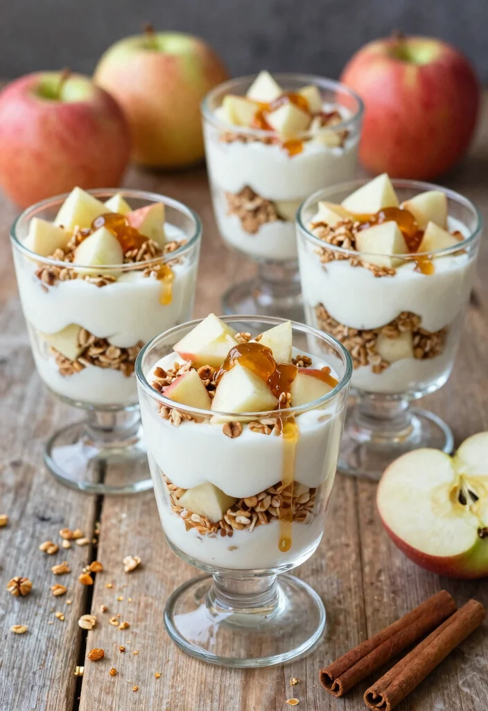 18 Apple Dessert Recipes Easy Sweet Crowd Pleasers - 7. Apple Yogurt Parfaits 1