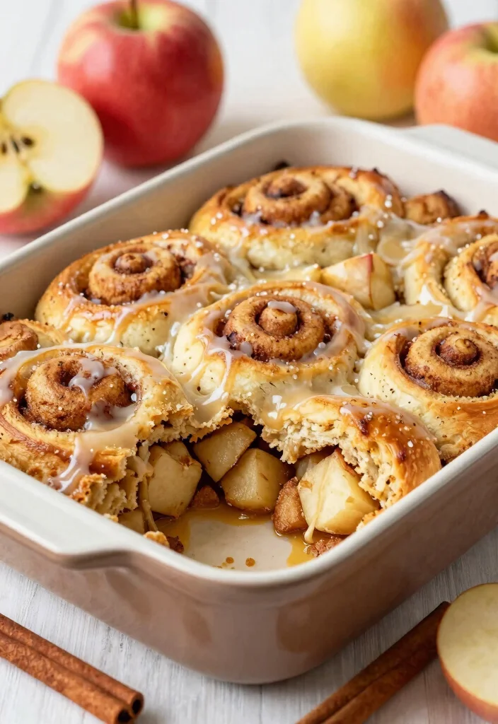 18 Apple Dessert Recipes Easy Sweet Crowd Pleasers - 9. Apple Cinnamon Roll Casserole 1