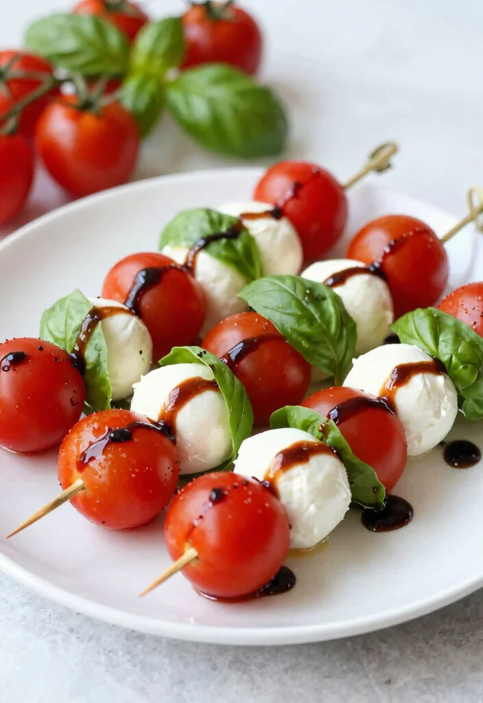 18 Brunch Recipes for a Crowd: Easy Make Ahead Ideas - 11. Caprese Salad Skewers 1