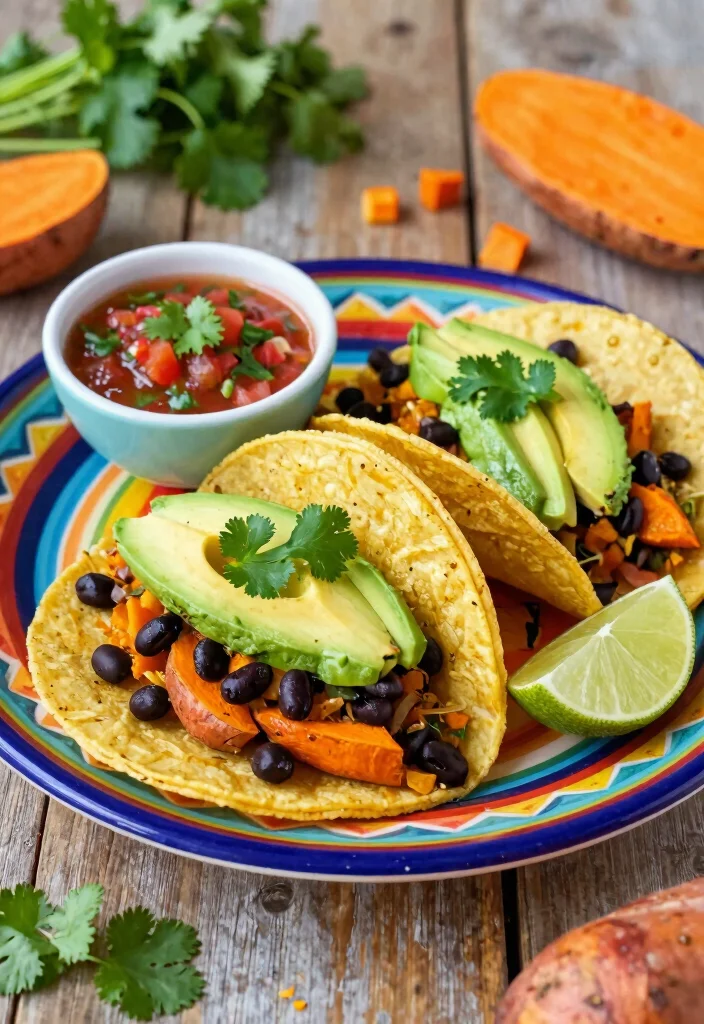18 Brunch Recipes for a Crowd: Easy Make Ahead Ideas - 2. Sweet Potato and Black Bean Tacos 1