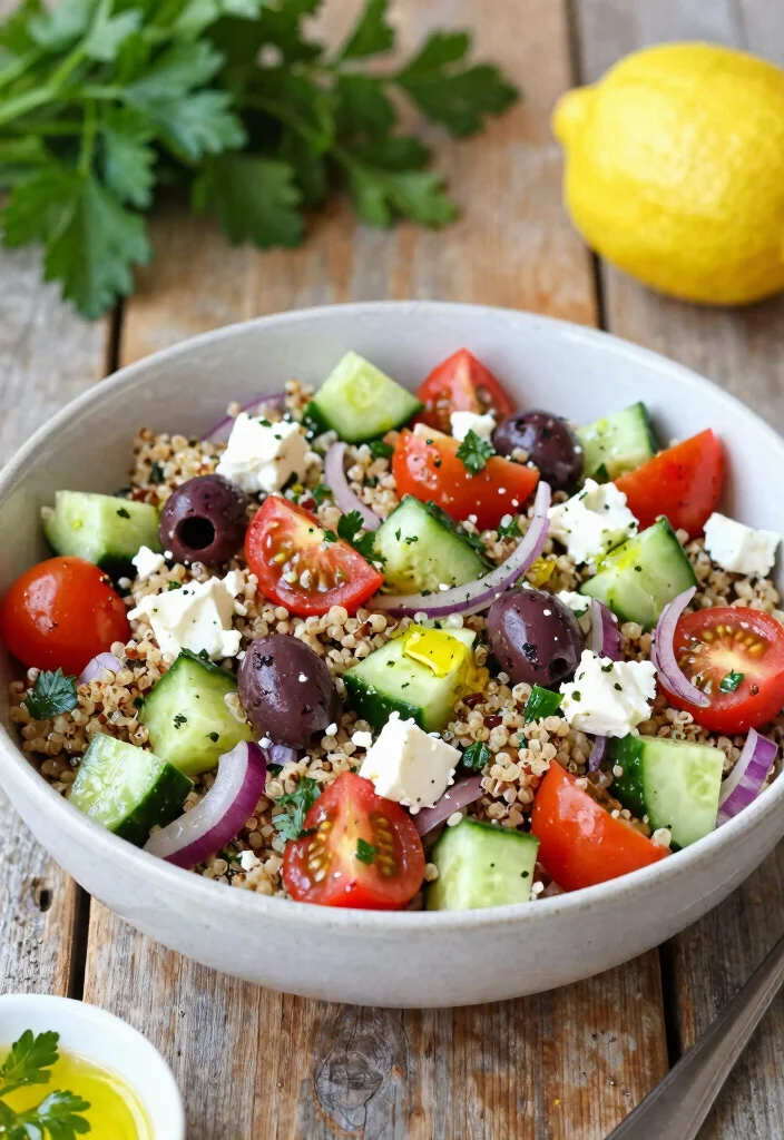 18 Brunch Recipes for a Crowd: Easy Make Ahead Ideas - 4. Mediterranean Quinoa Salad 1