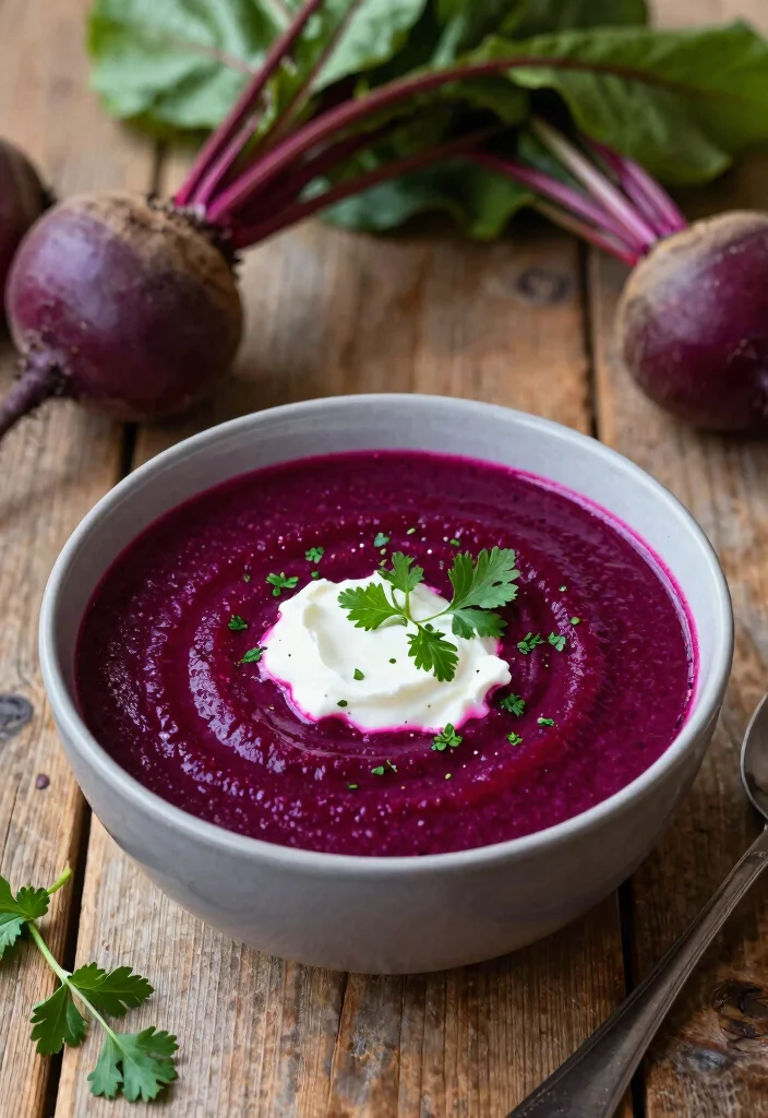 18 Creamy Vegetable Soup Recipes Hearty Healthy Comfort - 17. Creamy Beetroot Soup 1