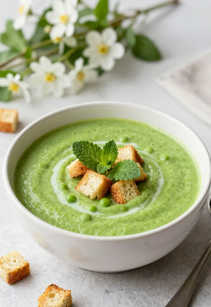 18 Creamy Vegetable Soup Recipes Hearty Healthy Comfort - 8. Creamy Pea Soup 1