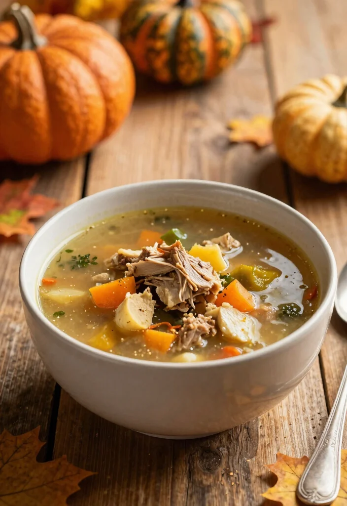 18 Fall Slow Cooker Recipes: Cozy Set-and-Forget Meals - 17. Thanksgiving Leftover Soup 1