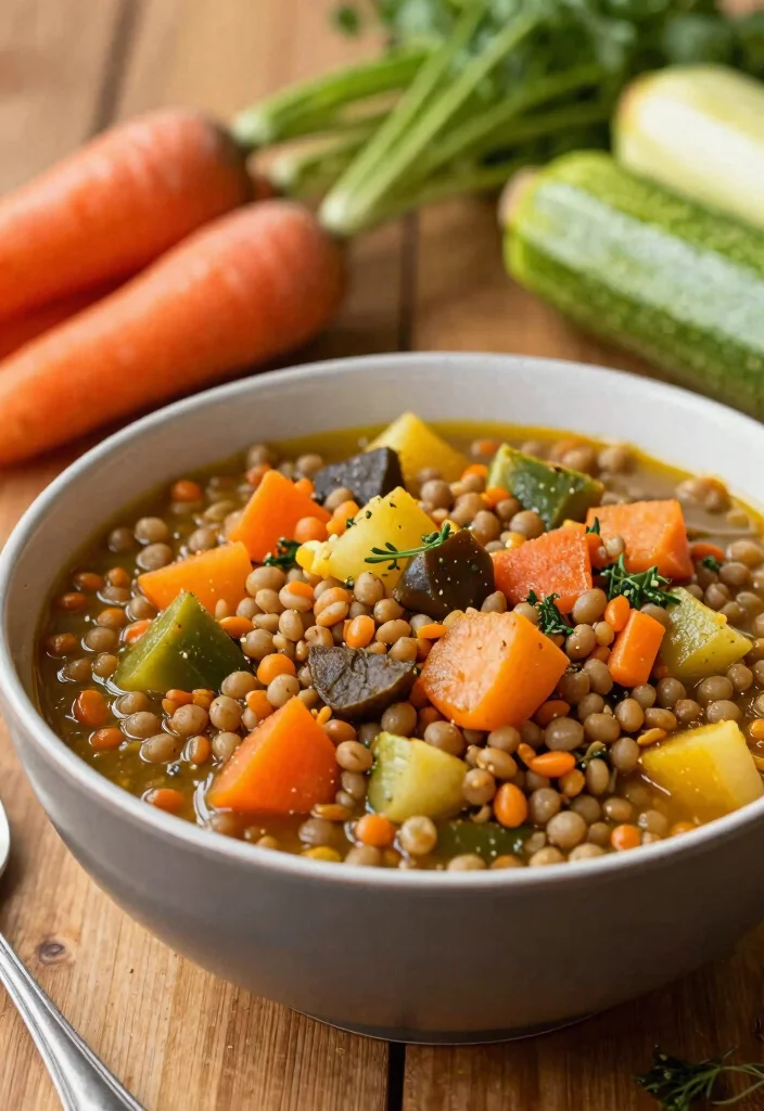 18 Fall Slow Cooker Recipes: Cozy Set-and-Forget Meals - 5. Rustic Vegetable Lentil Stew 1