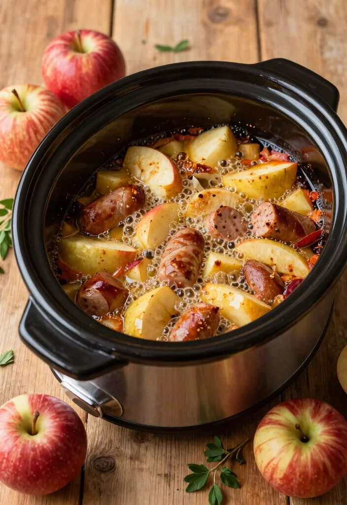 18 Fall Slow Cooker Recipes: Cozy Set-and-Forget Meals - 6. Apple and Sausage Casserole 1