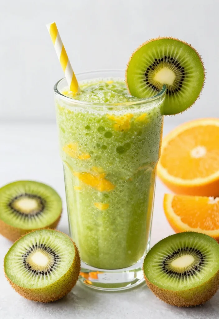 18 Fruit Smoothie Recipes Healthy Fresh and Energizing - 11. Kiwi Citrus Smoothie 1