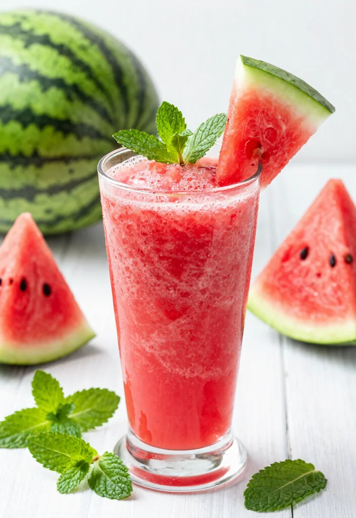18 Fruit Smoothie Recipes Healthy Fresh and Energizing - 13. Watermelon Mint Smoothie 1