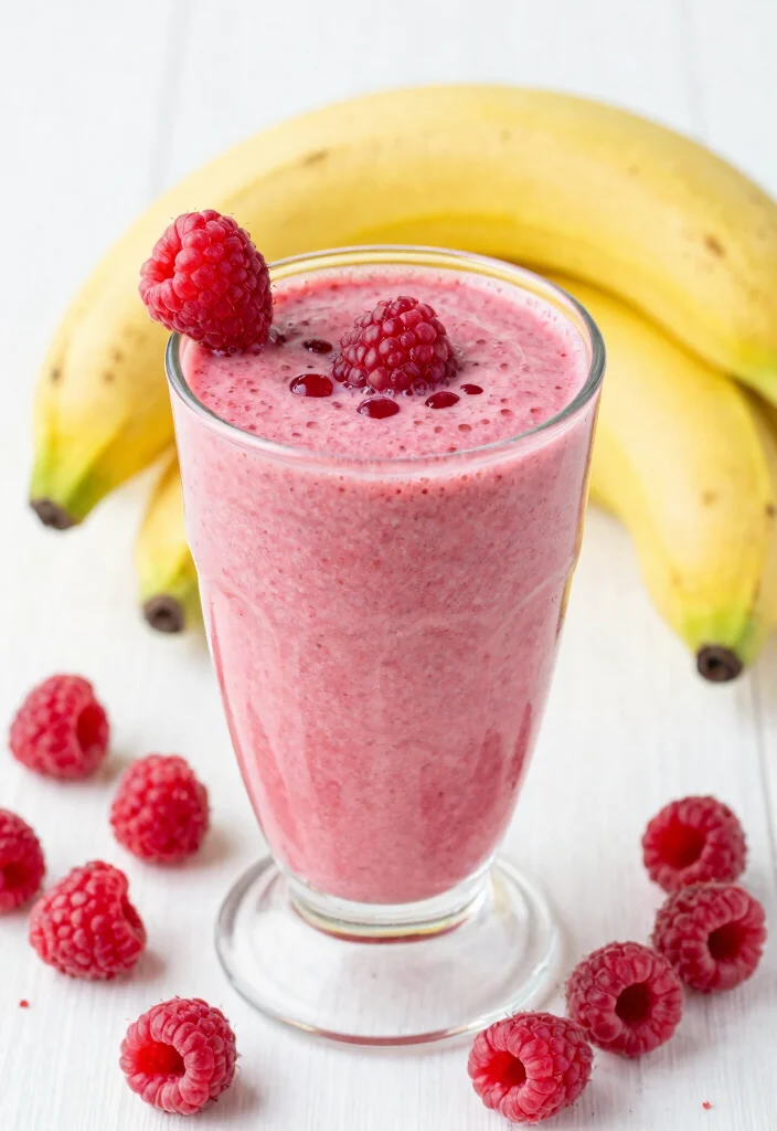 18 Fruit Smoothie Recipes Healthy Fresh and Energizing - 16. Raspberry Banana Smoothie 1