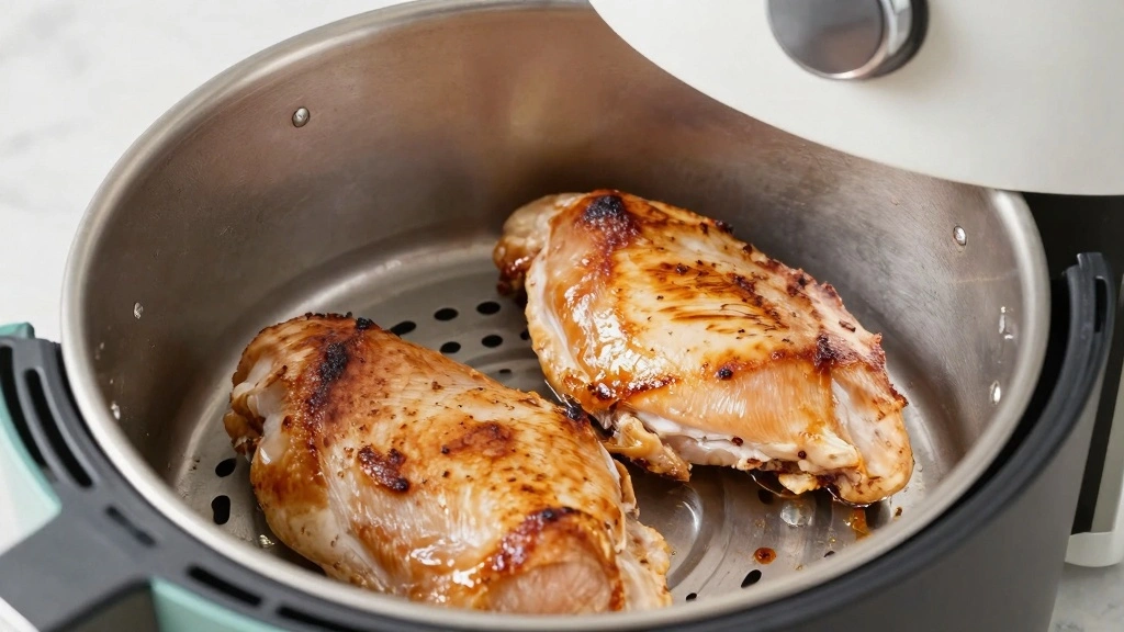 Air Fryer Grilled Chicken With Real Grill Flavor - Step 5: Cook Chicken 1