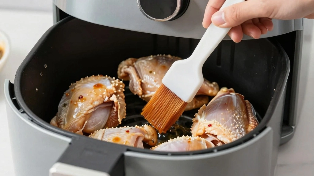 Air Fryer Grilled Chicken With Real Grill Flavor - Step 6: Baste with Marinade 1