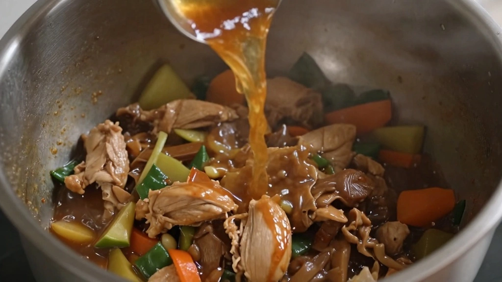 Chicken Pot Pie With Pie Crust Like a Classic Dinner - Step 5: Combine Filling Ingredients 1