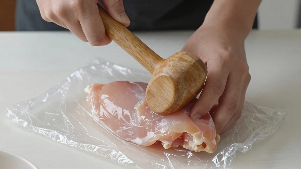 Juicy Chicken Breast Cooked Just Right - Step 3: Pound the Chicken 1