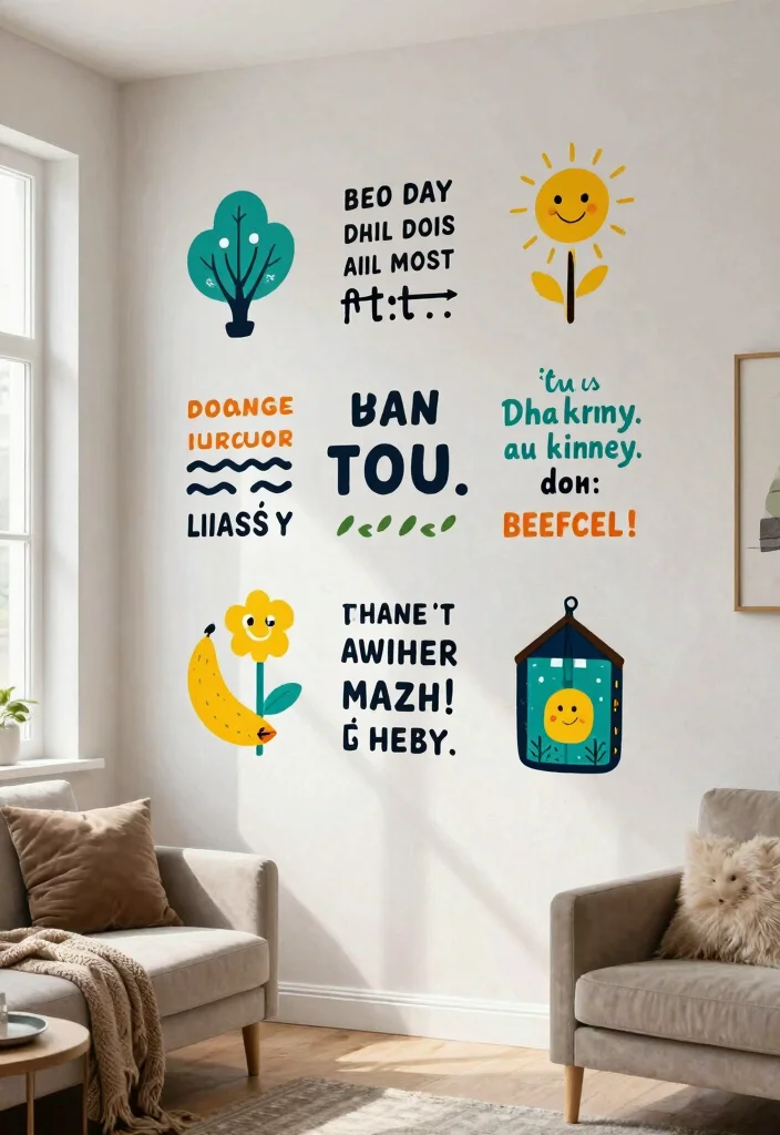 15 Concrete Wall Decor Ideas With Industrial Edge - 15. Concrete Wall Decals 1