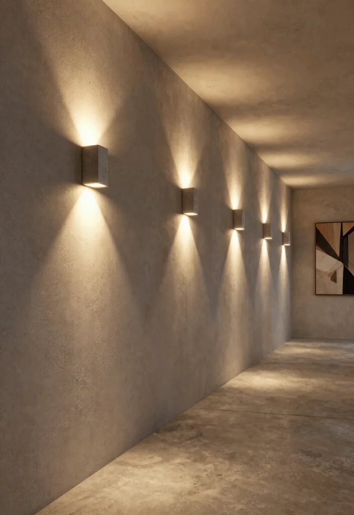 15 Concrete Wall Decor Ideas With Industrial Edge - 7. Concrete Wall Sconces 1