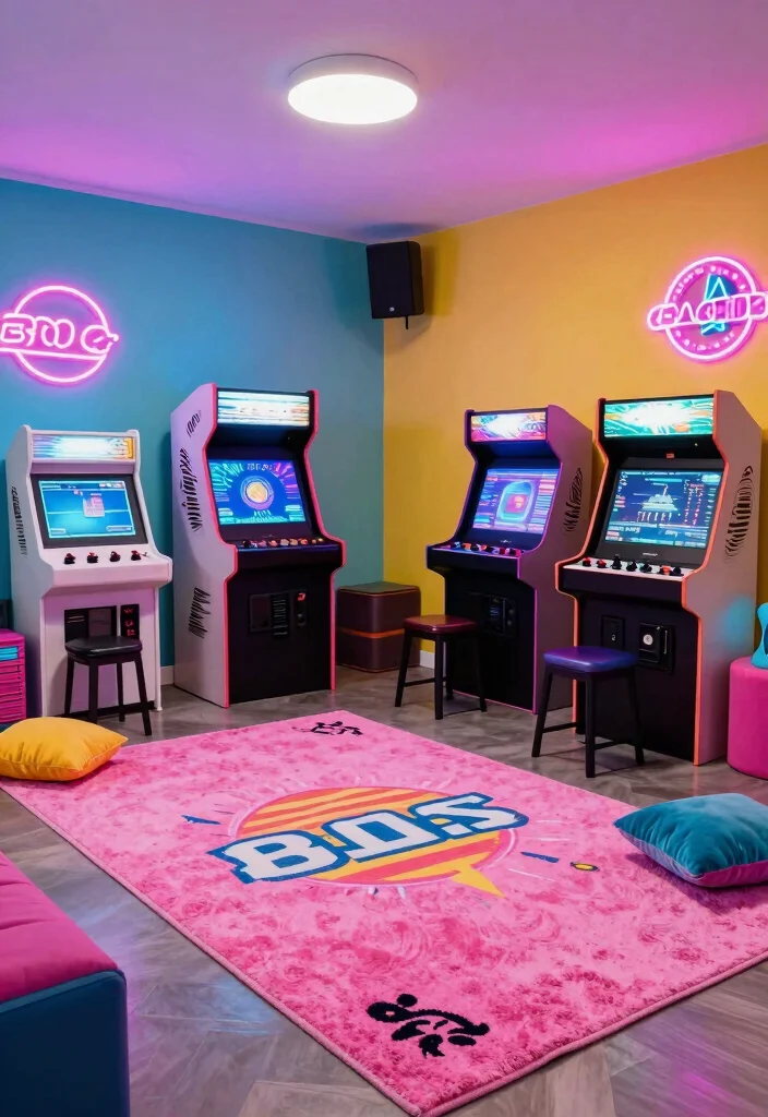 15 Pink Rug Decals Bloxburg Ideas With Cute Aesthetic - 11. Retro 80s Vibes 1